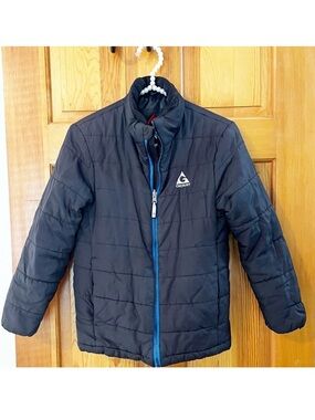Gerry Black Puffer Jacket Boy Girl Sz M 10/12 Layer Zip Packable Lightweight